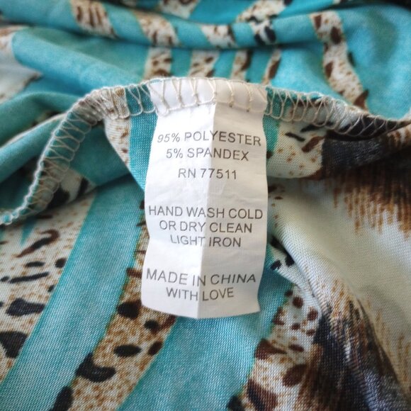 Sun Style NYC Sleeveless Mini Dress, Animal Print, Size L, Pre-Owned - Picture 5 of 6